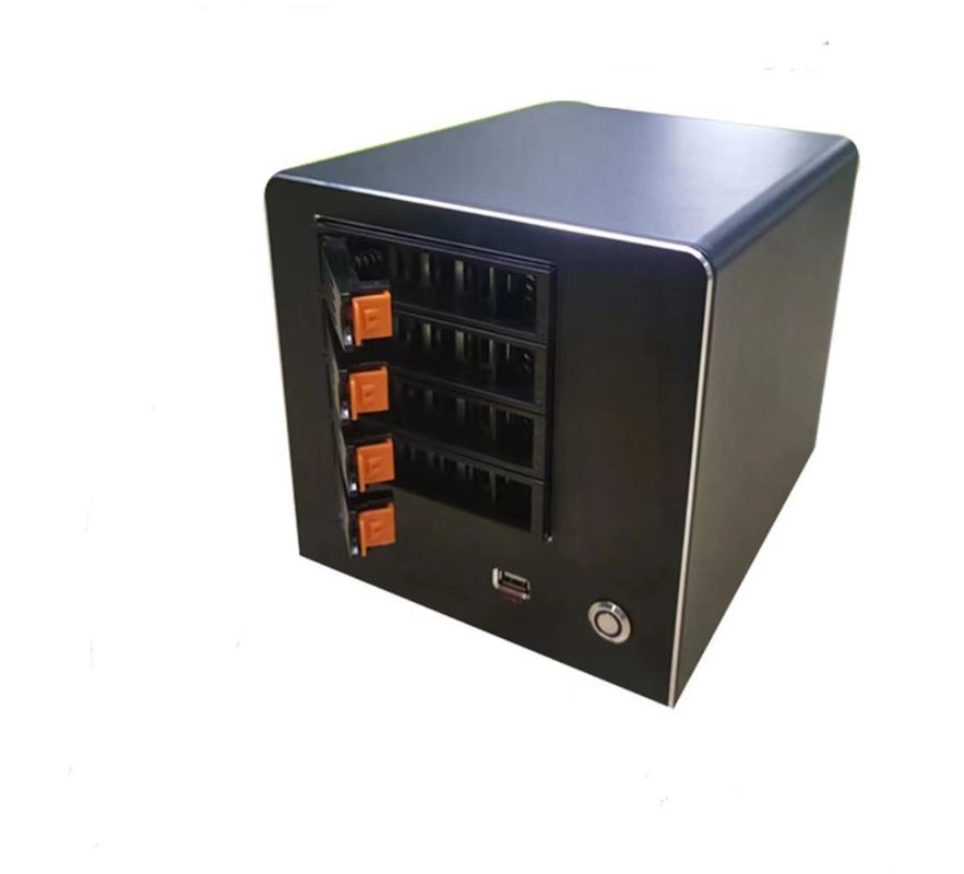 Réservoir Nas Serveur de stockage Chassis ménage 4 baie boîtier informatique Panneau en alliage d'aluminium