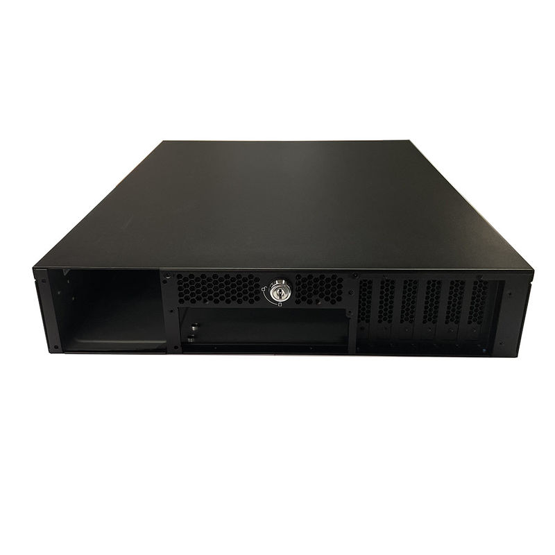 Conception unique 2u contrôle châssis industriel rackmount avec verrouillage pour serveur et stockage