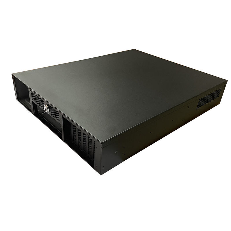 Conception unique 2u contrôle châssis industriel rackmount avec verrouillage pour serveur et stockage