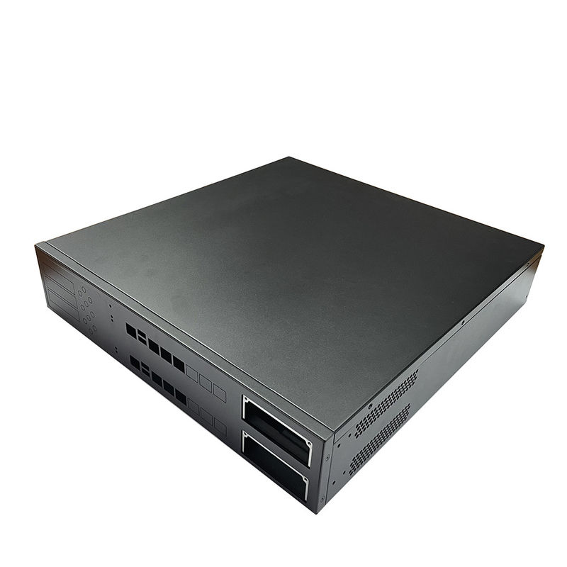 12 Bay 16 Bay Rackmount Gpu Serveur personnalisé Chassis de boîtier pulvérisé en poudre noire