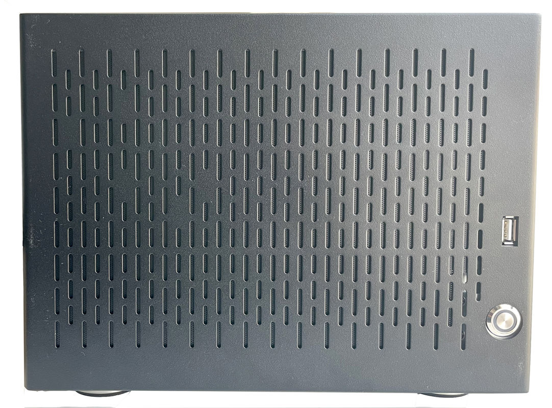 6 Chassis serveur de stockage NAS domestique avec boîtier de panneau en alliage d'aluminium noir