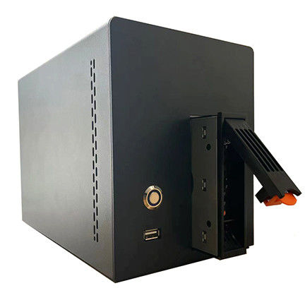 Emballage Nas Serveur de stockage châssis ménage 2 baie boîtier informatique panneau en alliage d'aluminium